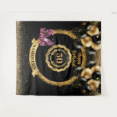 Tenture Glitterie Rose Gold talons 50e Anniversaire fond (Devant (Horizontal))