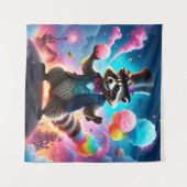 Tenture Glittery Raccoon et Carnaval de Dragon (Devant (Horizontal))