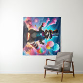 Tenture Glittery Raccoon et Carnaval de Dragon (En situation (horizontale))