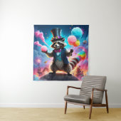 Tenture Glittery Raccoon et Carnaval de Dragon (En situation)