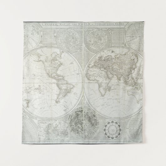 Tenture Globe Terraqueous par Samuel Dunn | 1787 (Devant)