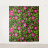 Tenture Gloire du matin en rose et vert (Devant)