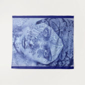 Tenture Gloria Swanson en bleu (Devant (Horizontal))