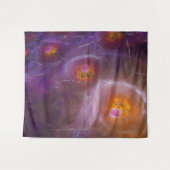 Tenture Glowing Cellular Network Abstract Art (Devant (Horizontal))