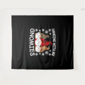 Tenture Gnome De Noël Qui S'Accroche Avec Mes Gnomies (Devant (Horizontal))