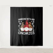 Tenture Gnome De Noël Qui S'Accroche Avec Mes Gnomies (Devant)