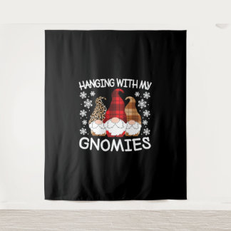 Tenture Gnome De Noël Qui S'Accroche Avec Mes Gnomies