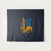 Tenture God is my strength  (Devant (Horizontal))