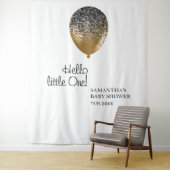 Tenture Gold Balloon Baby Shower Celebration backdrop (En situation)