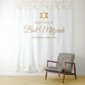 Tenture Gold Bat Bar Mitzvah Photo fond (En situation)