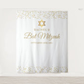 Tenture Gold Bat Bar Mitzvah Photo fond (Devant)