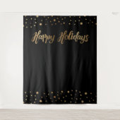 Tenture Gold Black Christmas Holiday Photo fond (Devant)