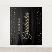 Tenture Gold Black Class of 2024 Graduates toile de fond (Devant)