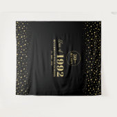 Tenture Gold & Black Confetti Classe Reunion Party (Devant (Horizontal))
