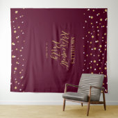 Tenture Gold & Burgundy Confetti Retraite (En situation (horizontale))