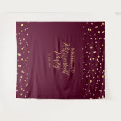 Tenture Gold & Burgundy Confetti Retraite (Devant (Horizontal))