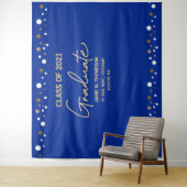 Tenture Gold Class of 2021 Royal Blue backdrop graduation (En situation)