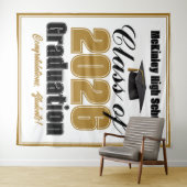 Tenture Gold Class of 2026 Graduation Party Photo Booth (En situation (horizontale))