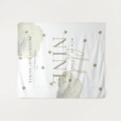 Tenture Gold Cloud 9 Etoiles Aquarelle Baby shower Bienven (Devant (Horizontal))