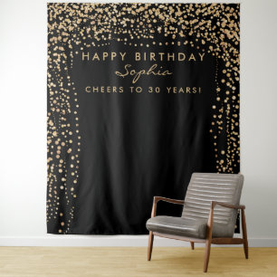 Tenture Gold Confetti Anniversaire Contexte Quel que soit 