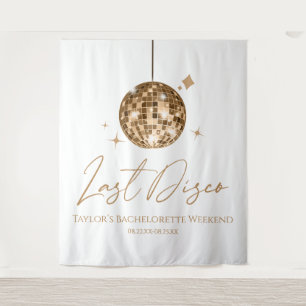 Tenture Gold Disco Ball Dernière Disco Bachelorette Party