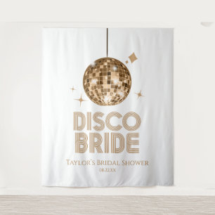 Tenture Gold Disco Ball Disco Bride Fête des mariées