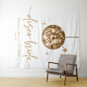 Tenture Gold Disco Ball Disco Bride Fête des mariées (En situation (horizontale))