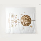 Tenture Gold Disco Ball Golden Anniversaire (Devant (Horizontal))