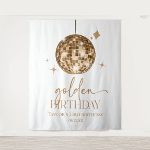 Tenture Gold Disco Ball Golden Anniversaire