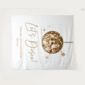 Tenture Gold Disco Ball Let's Disco Anniversaire (Devant (Horizontal))