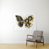 Tenture Gold flower Butterfly with Black Orchid (En situation (horizontale))