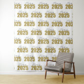 Tenture Gold Glitter Class of 2025 Photo Backdrop (En situation)
