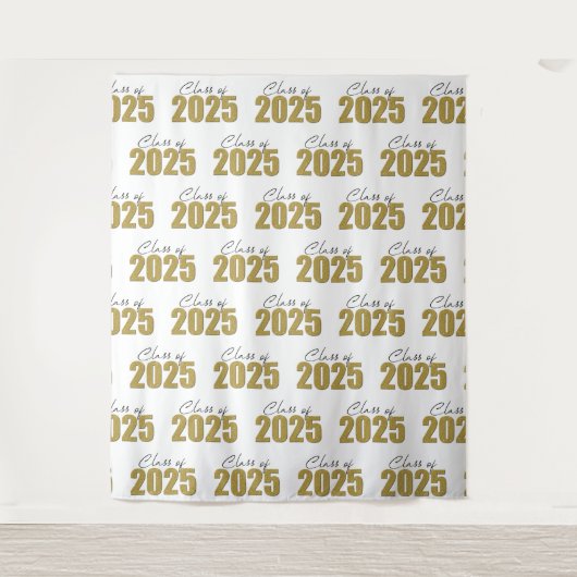 Tenture Gold Glitter Class of 2025 Photo Backdrop (Devant)