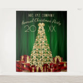 Tenture Gold Green Red Christmas Tree Arbre de Noël (Devant)