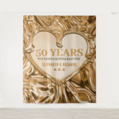 Tenture Gold Heart Mariage Anniversaire Contexte (Devant)