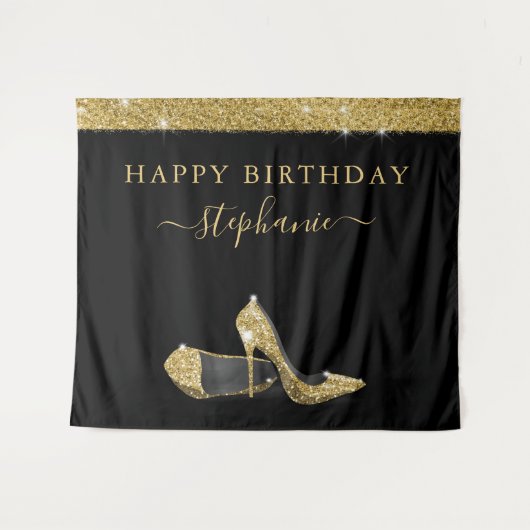 Tenture Gold High Heures Anniversaire (Devant (Horizontal))