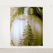 Tenture Gold Holiday Christmas Ball Backer (Devant)