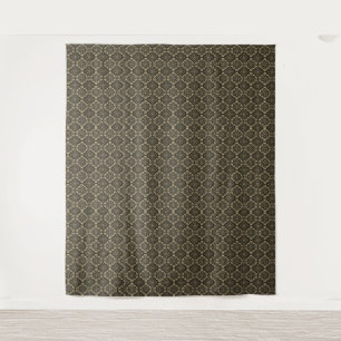 Tenture Gold n Motif géométrique Brown / Impression indien
