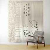 Tenture Gold Parties scintillant 70e fête d'anniversaire (En situation)