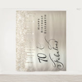 Tenture Gold Parties scintillant 70e fête d'anniversaire (Devant)