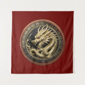 Tenture Gold Sacred Eastern Dragon Medallion (Devant)