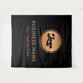 Tenture Gold Small Business Company Logo Black Backdrop (Devant (Horizontal))