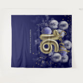 Tenture Gold Sweet 16 ballons Anniversaires Royal Blue fon (Devant (Horizontal))