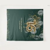 Tenture Gold Sweet 16 Ballons Emerald Green Backdrops (Devant (Horizontal))