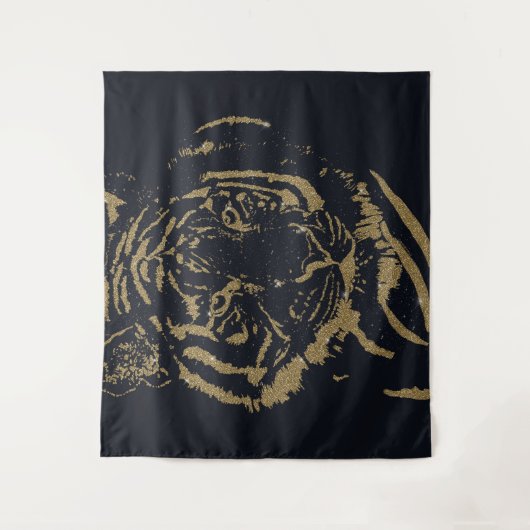 Tenture Gold Tiger noir Design (Devant)
