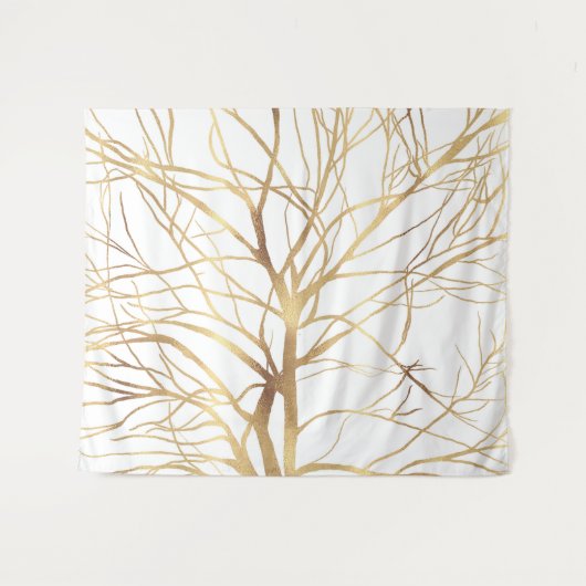Tenture Gold Tree Silhouette (Devant (Horizontal))
