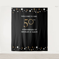 Golden 50th MARIAGE Anniversary Photo toile de fon
