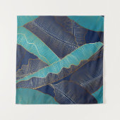 Tenture Golden Banana Leaf : Motif de luxe. (Devant (Horizontal))