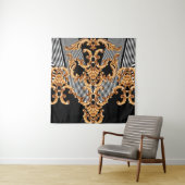Tenture Golden baroque ornament (En situation)