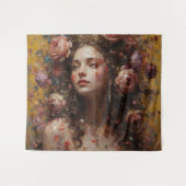 Tenture Golden Bloom Goddess – Large Horizontal Wall Tapes (Devant (Horizontal))